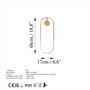 Opviq Can - 13557 Aplique de pared metálico dorado